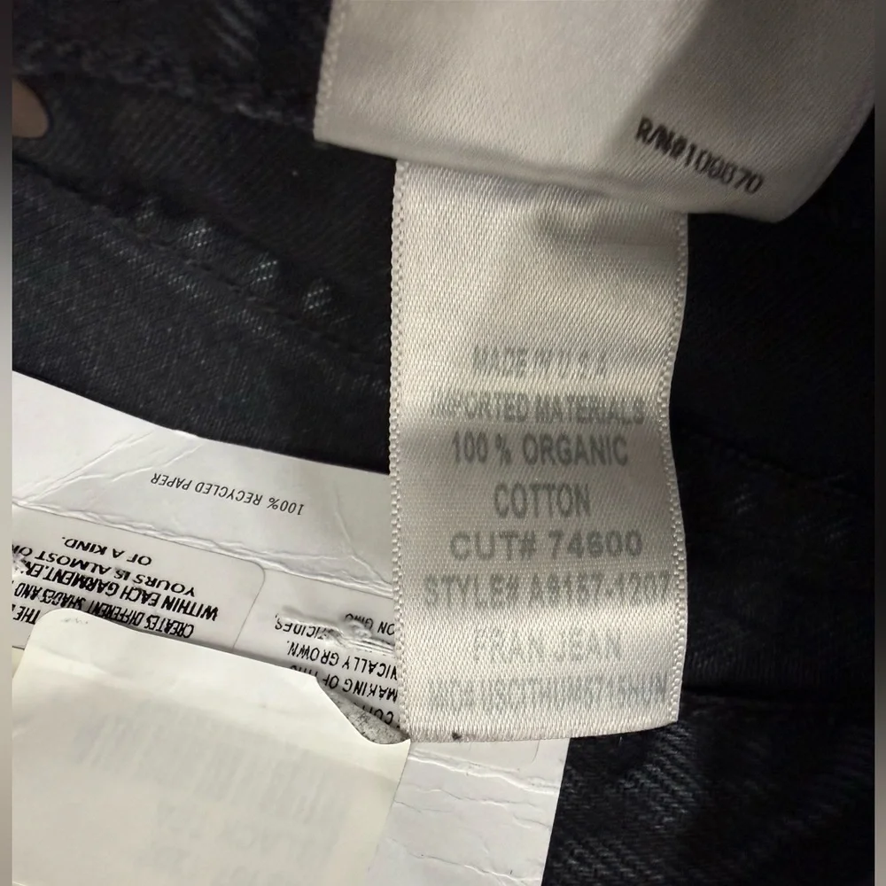 NWT AGOLDE FRAN JEAN LOW SLUNG EASY STRAIGHT in Black Tea Sz 26 - Picture 12 of 14